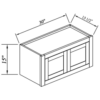 Inset Origami White WALL CABINET