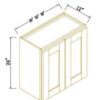 Belmont White - 24" Double Doors Wall Cabinet