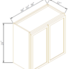 Newtown Silver Gray - 24" Double Doors Wall Cabinet