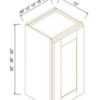 Belmont Gray - 36" Single Door Wall Cabinet