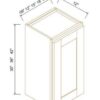 Shaker Jade Green - 36" Single Door Wall Cabinet