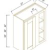 Pebble Gray WALL BLIND CORNER CABINET