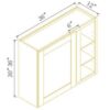 Belmont Gray WALL BLIND CORNER CABINET