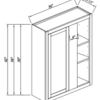 Inset Origami White WALL BLIND CORNER CABINET