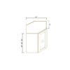 Charcoal Black Shaker WALL DIAGONAL CORNER CABINET
