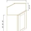 Classic White WALL DIAGONAL CORNER CABINET