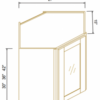 Shaker White - 36" Diagonal Corner Wall Cabinet