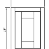 Inset Truffle Brown WALL DECO DOOR PANEL