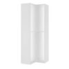 White Closet Corner w/ LED 30"W x 84"H x 15-5/8"D