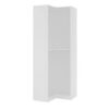 White Closet Corner 30"W x 84"H x 15-5/8"D