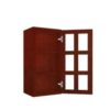 Wall Glass Door Cabinet with Finished Interior 15" x 30"