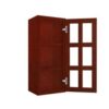 Wall Glass Door Cabinet with Finished Interior 15" x 36"