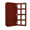 Wall Glass Door Cabinet with Finished Interior 15" x 42"