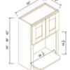 Classic White WALL MICROWAVE OPEN SHELF