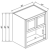 Inset Origami White WALL MICROWAVE OPEN SHELF