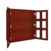 Wall Glass Door Cabinet with Finished Interior 30" x 36"