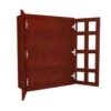 Wall Glass Door Cabinet with Finished Interior 30" x 42"