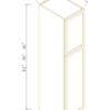 Newtown Charcoal Black - Tall Pantry Cabinet 84"