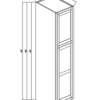 Inset Origami White - Tall Pantry Cabinet 84"