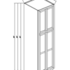 Inset Truffle Brown WALL PANTRY
