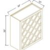 Charcoal Black Shaker WINE RACK CABINET WITH LATTICE PANELS