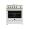 Forno Leonardo Espresso 30-Inch White Gas Range