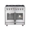 Forno Massimo 36-Inch Freestanding French Door Dual Fuel Range