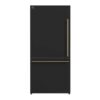Forno Milano Espresso 31-Inch Black Bottom Freezer Refrigerator