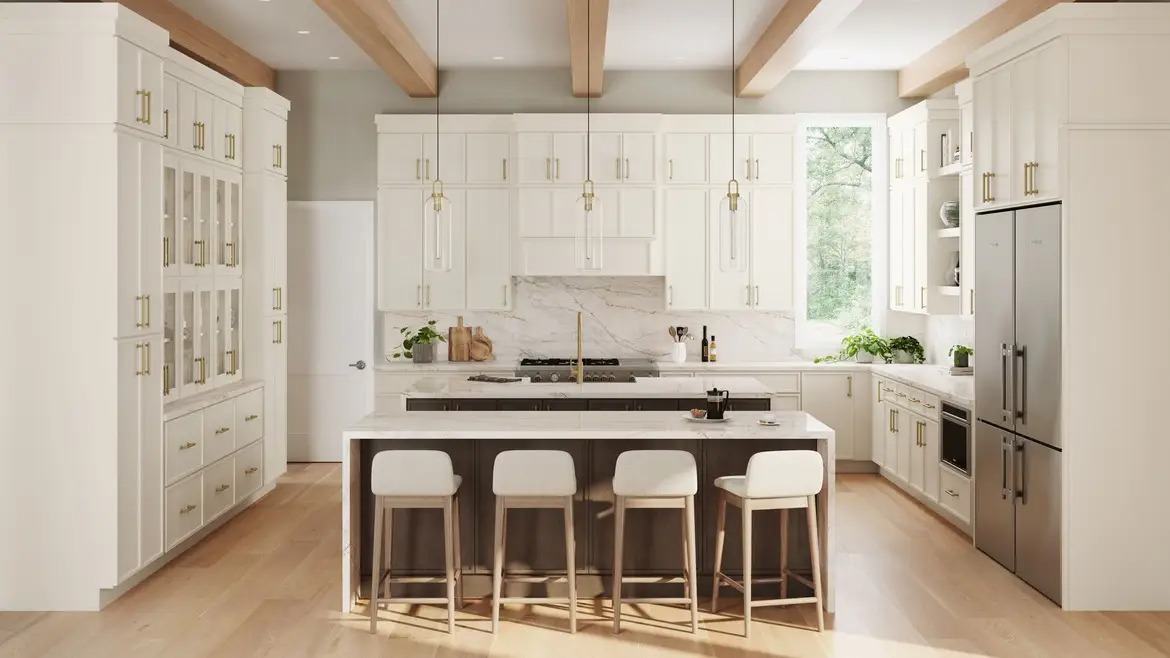 Slim Shaker Alabaster kitchen