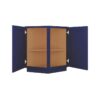 Navy Blue Shaker Angle Base Cabinet 24"