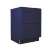 Navy Blue Shaker Two Drawer Base Cabinet 24"