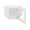 Charleston Linen Wall Diagonal Beveled Glass Door with Finished Interior