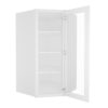 Charleston Linen Wall Diagonal Open Frame Glass Door Cabinet 27"W x 42"H x 15"D