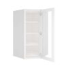 Craftsman White Shaker Wall Diagonal Open Frame Glass Door Cabinet 27"W x 42"H x 15"D