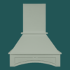 Craftsman Lily Green Shaker Angle Hood 30" with Fan and Liner