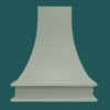 Craftsman Lily Green Shaker Arch Hood 30" with Fan and Liner