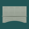 Craftsman Lily Green Shaker Square Hood 48" with Fan and Liner