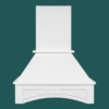 Craftsman White Shaker Angle Hood 30" with Fan and Liner