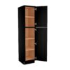 Craftsman Black Shaker Vanity Linen Utility Cabinet 18"W x 80"H