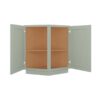 Craftsman Lily Green Shaker Angle Base Cabinet 24"
