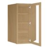 Craftsman Natural Shaker Wall Diagonal Open Frame Glass Door Cabinet 27"W x 42"H x 15"D
