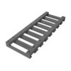 Grey Shaker Elite Stem Glass Holder Cabinet 30"W