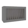 Grey Shaker Elite Wall Plate Rack Cabinet 30"W x 18"H