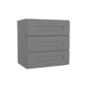 Grey Shaker Elite Three drawer wall cabinet 18"W