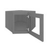 Grey Shaker Elite Wall Diagonal Open Frame Glass Door Cabinet 24"W x 12"H