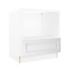 Key Largo White Microwave Base Cabinet 30"