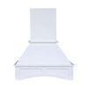 White Shaker Elite White Angled Hood 30" with Fan and Liner