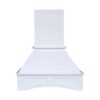 White Shaker Elite White Angled Hood 36"