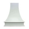 White Shaker Elite White Arched Hood 30"