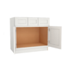 Shaker Off-White Vanity Sink Base Cabinet with Drawers 42"